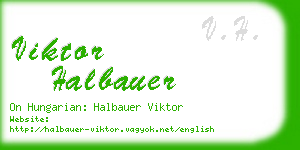 viktor halbauer business card